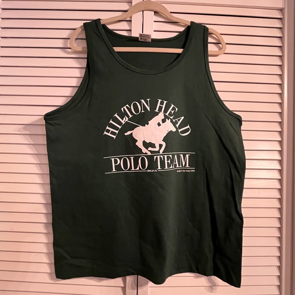 Vintage 1980s Hilton Head Polo Team Tank Top